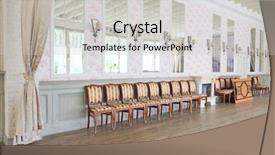  Presentation with board meeting room chairs - Beautiful PPT layouts featuring commercial property lease - empty light room with chairs backdrop and a  colored foreground