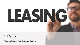  Presentation with property - Beautiful presentation theme featuring commercial property lease - leasing backdrop and a white colored foreground