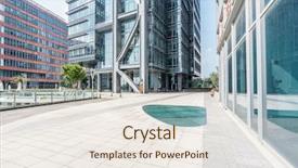  Presentation with commercial real estate - Beautiful slides featuring commercial real estate - empty ground and exterior backdrop and a sky blue colored foreground