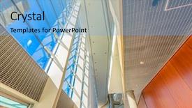  Presentation with hotel business - Slide set consisting of commercial real estate - painted in brown abstract fragment background and a light blue colored foreground