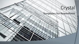  Presentation with high rise building - Amazing PPT theme having commercial real estate - panoramic and perspective wide angle backdrop and a light gray colored foreground