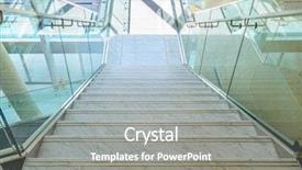 Presentation with abstract modern architecture - Beautiful presentation design featuring commercial real estate - staircase abstract fragment backdrop and a gray colored foreground