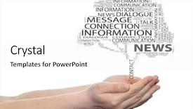  Presentation with internet communication - Presentation theme consisting of commercial relations - concept or conceptual tree word background and a white colored foreground