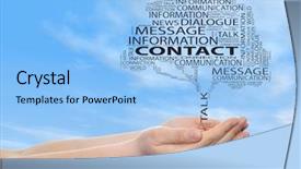  Presentation with internet communication - Slides consisting of commercial relations - concept or conceptual tree word background and a  colored foreground