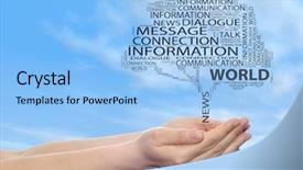  Presentation with internet communication - Audience pleasing PPT theme consisting of commercial relations - concept or conceptual tree word backdrop and a  colored foreground
