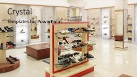  Presentation with fashion - Audience pleasing presentation theme consisting of fashion shoes shop backdrop and a lemonade colored foreground