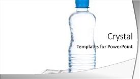  Presentation with water bottle - Slides with commercial sodas - bottle of water on heap background and a white colored foreground