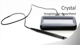  Presentation with touch screen - Amazing slide set having commercial touch-screen signature backdrop and a white colored foreground