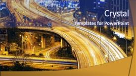  Presentation with traffic light - Cool new slide deck with commercial vehicles - hong kong modern city high backdrop and a ocean colored foreground