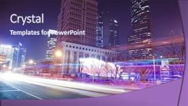  Presentation with shanghai - Amazing PPT theme having commercial vehicles - light trails on the modern backdrop and a  colored foreground