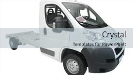  Presentation with truck - Presentation having commercial vehicles - mini truck under the white background and a light blue colored foreground