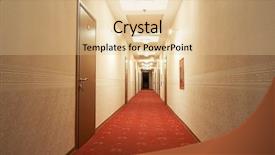  Presentation with hotel - Slides enhanced with commerical carpet - beautiful and long corridor background and a lemonade colored foreground