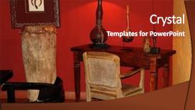  Presentation with interior design cafeteria - Colorful presentation theme enhanced with commerical carpet - interior design backdrop and a  colored foreground