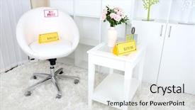  Presentation with new orlenas - PPT theme with commerical carpet - new white furniture with prices background and a light gray colored foreground