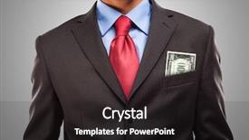  Presentation with euro - Amazing slide deck having commission - businessman keeping a 500 euro backdrop and a dark gray colored foreground