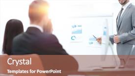  Presentation with office - Amazing slide set having commission plan - business man making a presentation backdrop and a red colored foreground