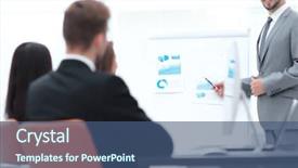  Presentation with office - Beautiful PPT layouts featuring commission plan - business man making a presentation backdrop and a  colored foreground