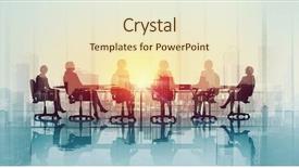  Presentation with business plan gas station - Beautiful PPT theme featuring commission plan - business meeting in office backdrop and a  colored foreground