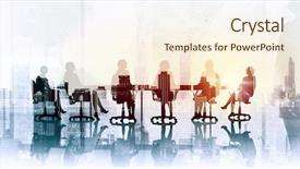  Presentation with business plan - Cool new slide set with commission plan - business meeting in office backdrop and a  colored foreground