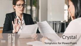  Presentation with negotiating - PPT theme having committee - image of nervous unsure asian background and a soft green colored foreground