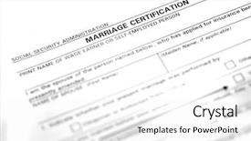  Presentation with married - Slides consisting of committment - marriage certificate form application background and a white colored foreground