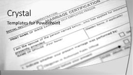  Presentation with certificate - Amazing theme having committment - marriage certificate paperwork certification backdrop and a white colored foreground