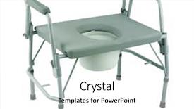  Presentation with commodities - Slides enhanced with commodities - commode chair with clipping path background and a white colored foreground