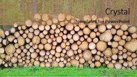  Presentation with energy source - Cool new presentation with commodities - pine logs in the forest backdrop and a coral colored foreground