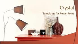  Presentation with room - Amazing PPT layouts having commodities - room interior with red wooden backdrop and a cream colored foreground