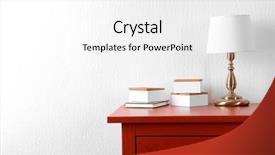  Presentation with room - Beautiful theme featuring commodities - room interior with red wooden backdrop and a white colored foreground