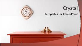  Presentation with room - Cool new presentation theme with commodities - room interior with red wooden backdrop and a  colored foreground