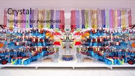  Presentation with agriculture trade - Audience pleasing presentation theme consisting of commodity trade - shelves with variety of agriculture backdrop and a coral colored foreground