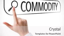  Presentation with search - Slide set featuring commodity written in search bar background and a white colored foreground