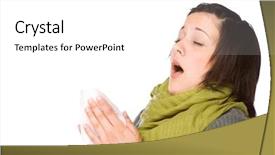  Presentation with common cold - Presentation theme with common cold - full isolated portrait background and a white colored foreground