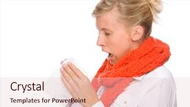  Presentation with common cold - PPT layouts having common cold - full isolated portrait background and a lemonade colored foreground