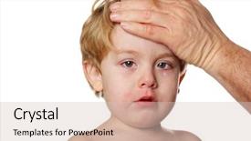  Presentation with sick child - Amazing presentation theme having common cold - sick child backdrop and a lemonade colored foreground