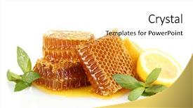  Presentation with lemon - Amazing slide deck having common cold - sweet honeycombs with lemon backdrop and a white colored foreground