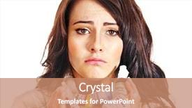  Presentation with tablets - Slide deck enhanced with common cold - young woman having pills background and a coral colored foreground