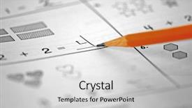  Presentation with technology and career day and elementary school - Audience pleasing theme consisting of common core - pencil writing answer to math backdrop and a light gray colored foreground
