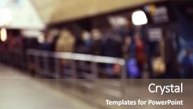  Presentation with traffic - Slides having common rail - blurred abstract background of people background and a violet colored foreground