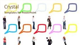  Presentation with groups - Colorful PPT theme enhanced with common teamwork isolated groups backdrop and a cream colored foreground