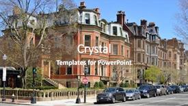  Presentation with boston - Theme enhanced with commonwealth - back bay brownstones boston background and a tawny brown colored foreground