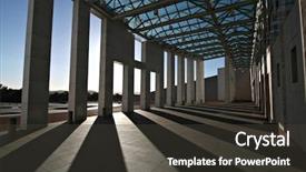  Presentation with parliament - Slides consisting of commonwealth - shadows at the entrance background and a dark gray colored foreground