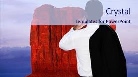  Presentation with communicate - Presentation theme consisting of beyond limits - communicate from anywhere background and a sky blue colored foreground