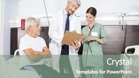  Presentation with teamwork nurse doctor - Presentation theme consisting of communicating over report by senior background and a  colored foreground