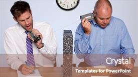  Presentation with sharing - Theme with sales and despatch department background and a coral colored foreground