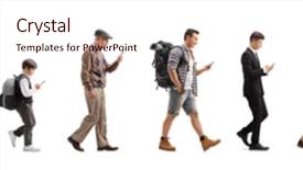  Presentation with queue - Cool new presentation theme with communication - full length profile shot backdrop and a lemonade colored foreground