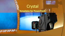  Presentation with mass - Cool new presentation with mass communication - tv studio with camera backdrop and a tawny brown colored foreground