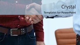  Presentation with shake hand - Cool new slides with communication 2 people - closeup of a business hand backdrop and a  colored foreground