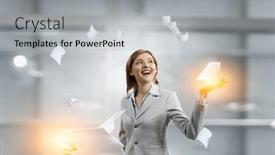  Presentation with innovation - Theme with communication-and-innovation-concept-mixed background and a light gray colored foreground